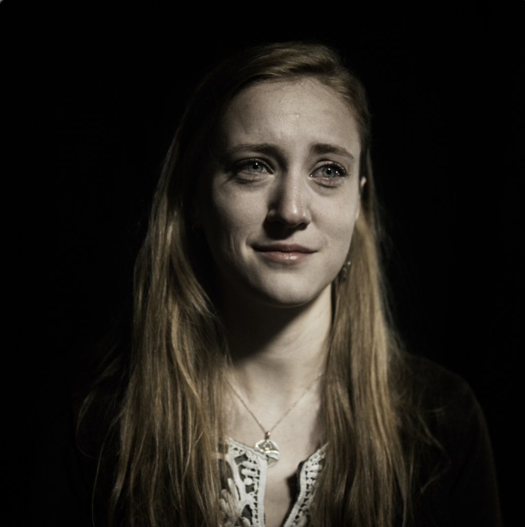 Fine art picture showing a sad young woman